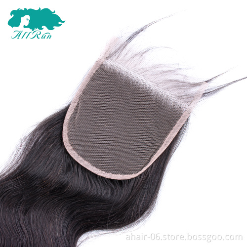 Wholesale Brazilian Virgin Hair Closure Unprocessed Transparent Lace Closure 4*4 Human Hair